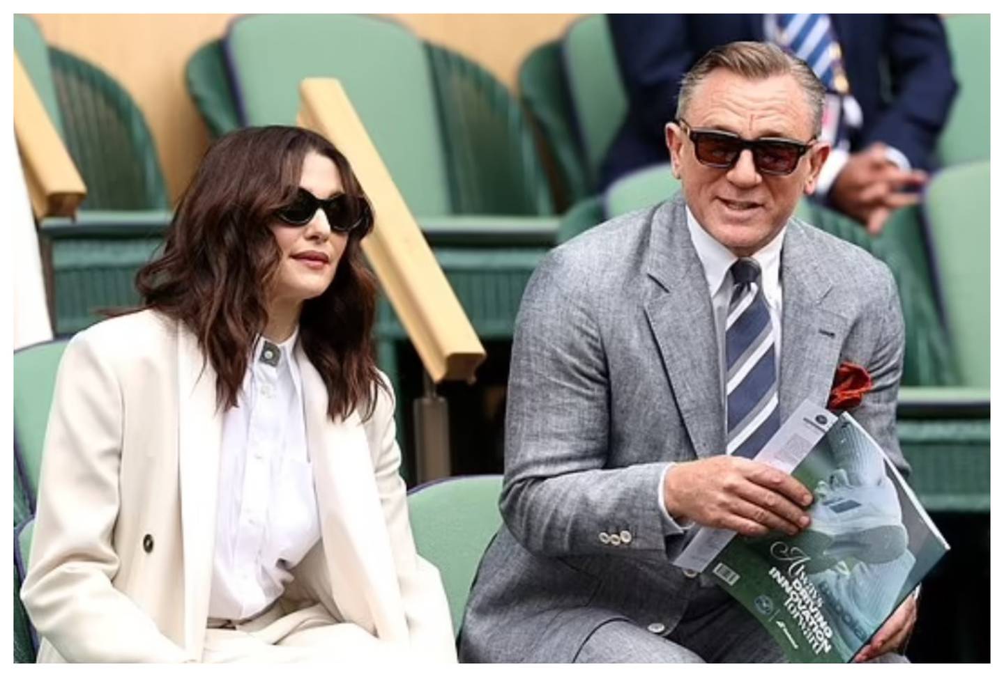 El ex james Bond, Daniel Craig, estuvo con su esposa en Wimbledon.