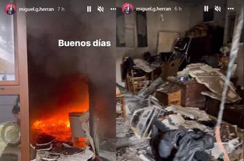 Protagonista de "La Casa de Papel" llora desconsolado al ver cómo se incendia su casa