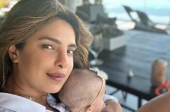 Priyanka Chopra enternece al posar junto a su hija de 7 meses de edad