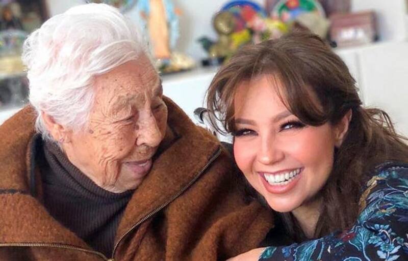 La abuelita de Thalía y Laura Zapata falleció el viernes - Créditos: Instagram