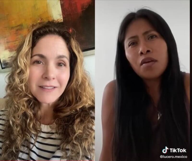 Lucero canta a dueto con Yalitza Aparicio - Créditos: TikTok