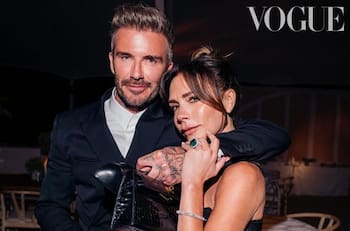 David Beckham queda admirado del diseño de su esposa Victoria en la Semana de la Moda en París