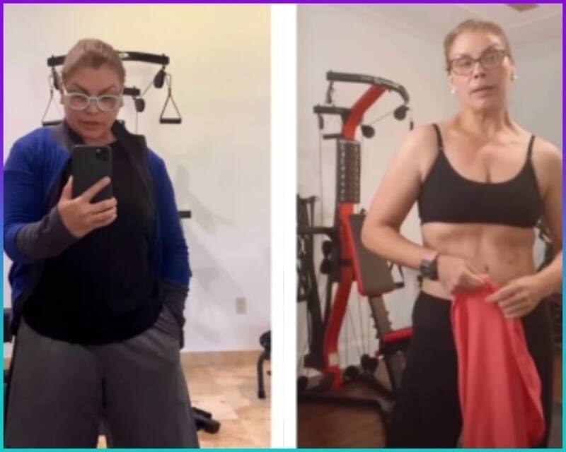 Olga Tañón muestra el antes y después de su cirugía bariátrica - Créditos: Especial