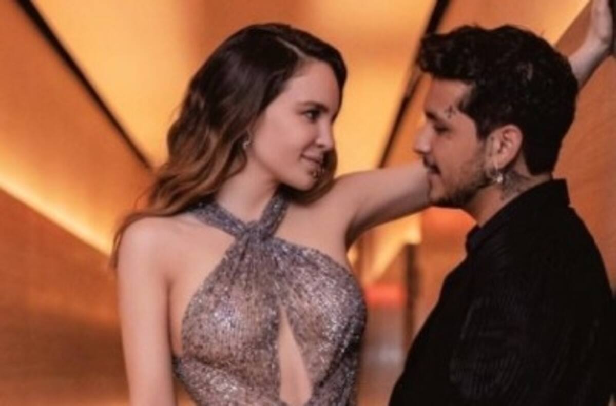 Belinda y Christian Nodal derrochan amor y glamour para revista francesa en su edición India