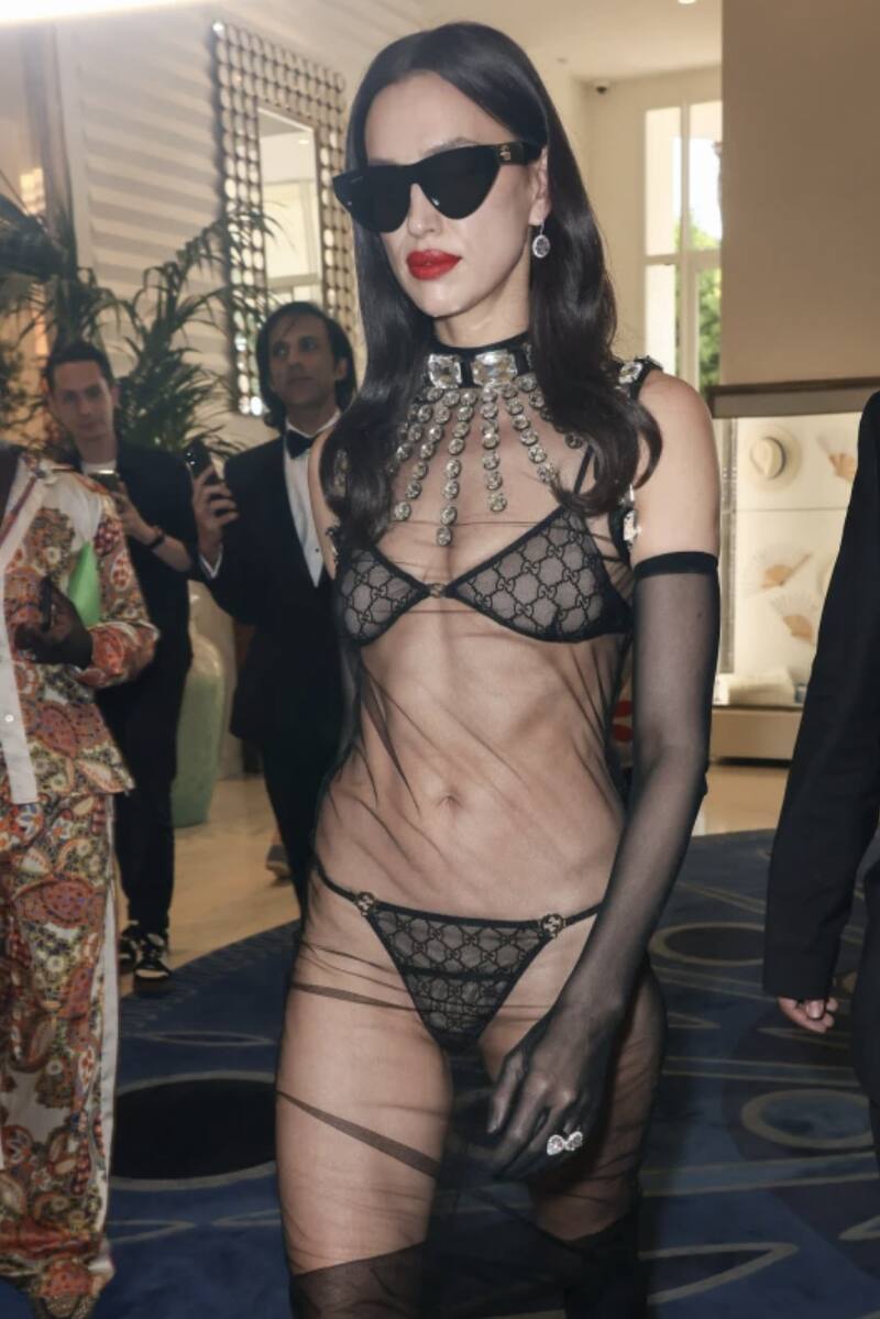 Irina Shayk deslumbra en Cannes dejando muy poco a la imaginación con prenda transparente - Créditos: Page Six