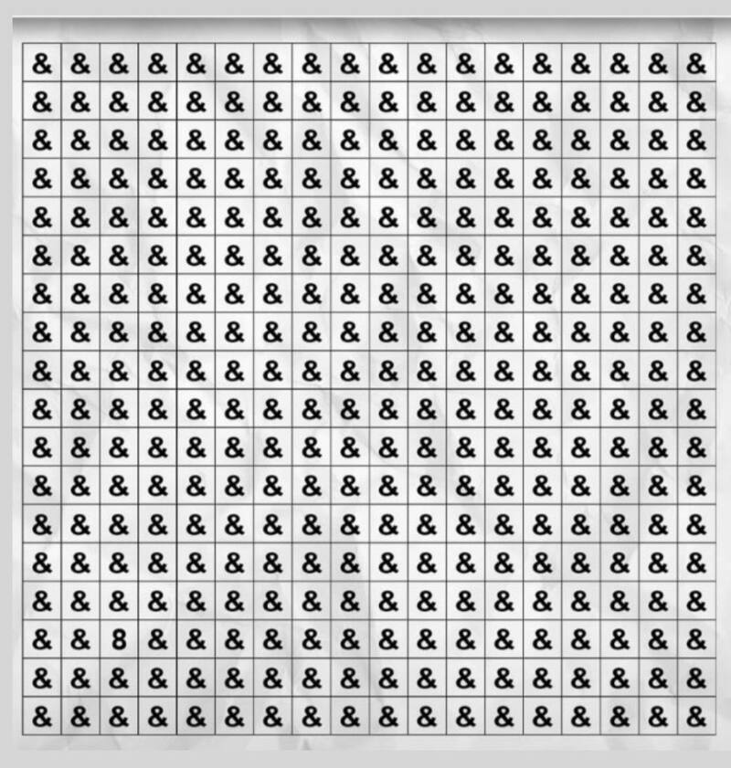 ¿Crees poder encontrar en menos de 10 segundo el 8 entre todos los signos de &? - Créditos: Instagram