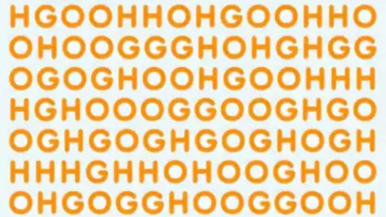 Test visual que parece una sopa de letras, que consta sólo de las letras HOG