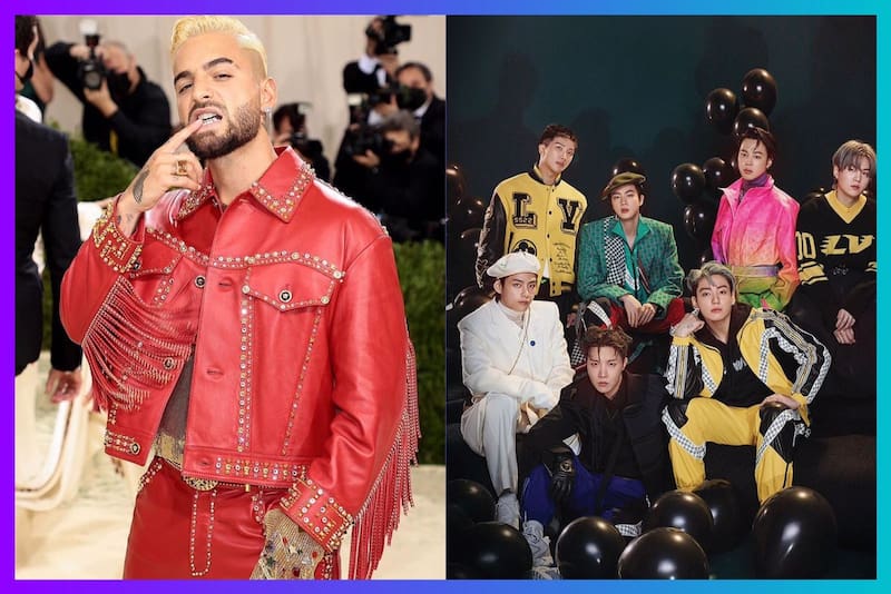 BTS le roba las cámaras a Maluma - Créditos: Instagram Maluma Instagram GQ Korea