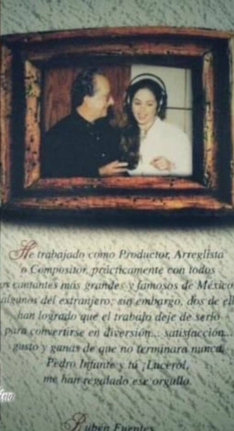 Lucero mostró el cariño y agradecimiento que le tiene a Rubén Fuentes - Créditos: Twitter