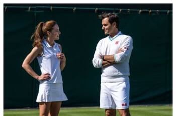 Kate Middleton sorprendió con sus habilidades tenísticas al gran Roger Federer