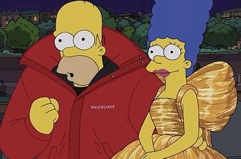 ¡Puro estilo! Los Simpson desfilan para Balenciaga en la Semana de la Moda en París