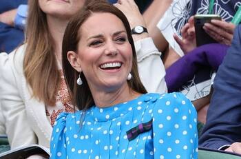 Kate Middleton reaparece en Wimbledon con un coqueto vestido a lunares