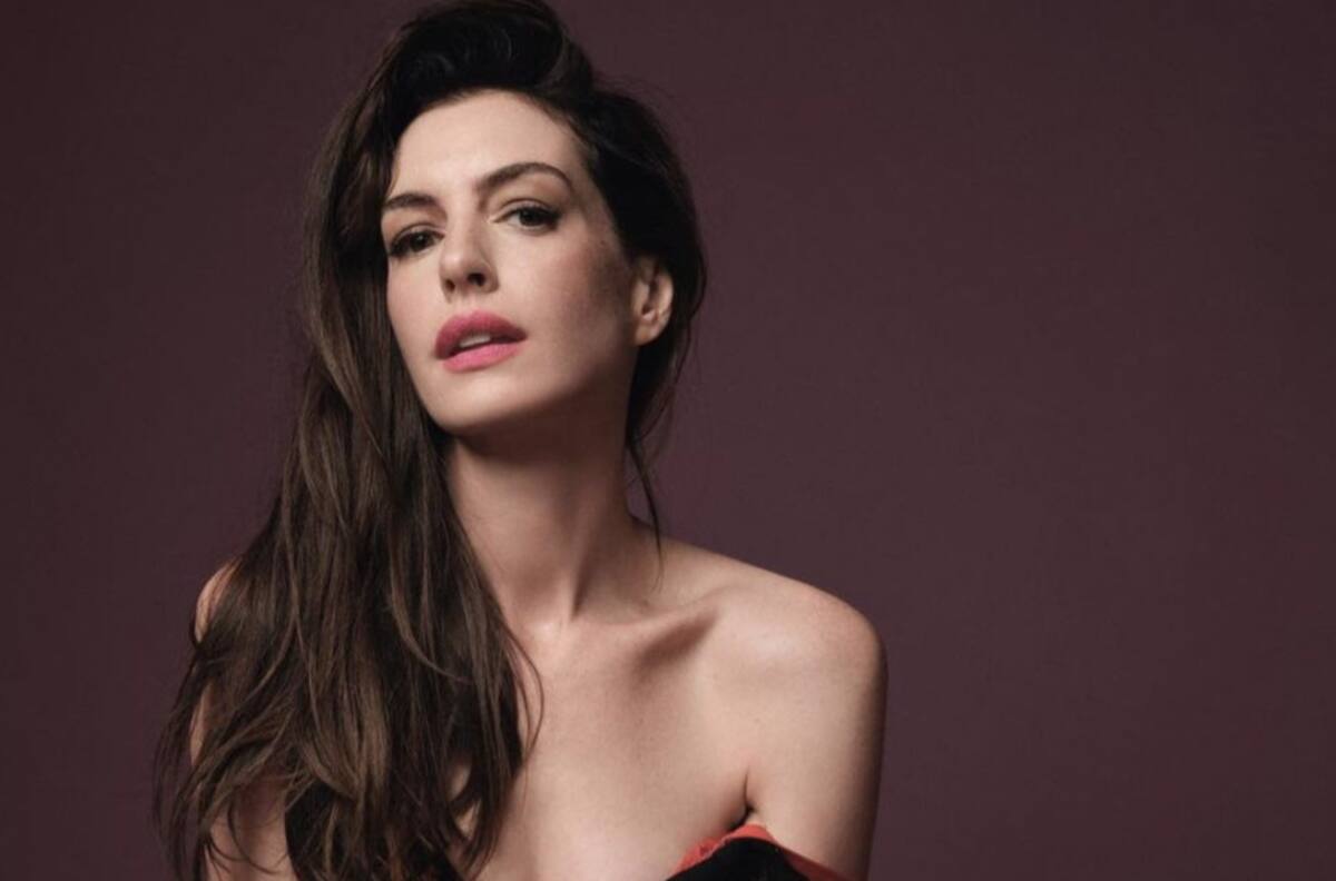 Anne Hathaway posa elegante y atrevida