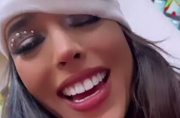 Danna Paola termina herida y vendada en su cabeza tras extraño accidente