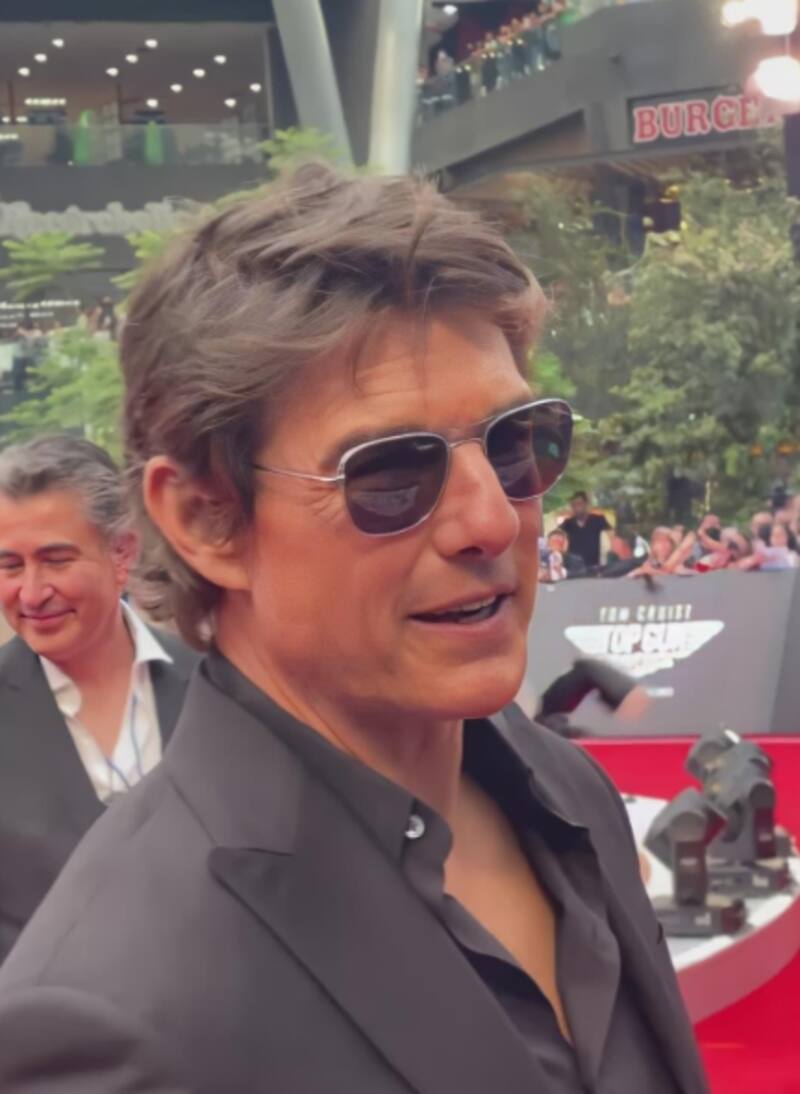 Tom Cruise en la premiere de Top Gun Maverick en México - Créditos: TWITTER