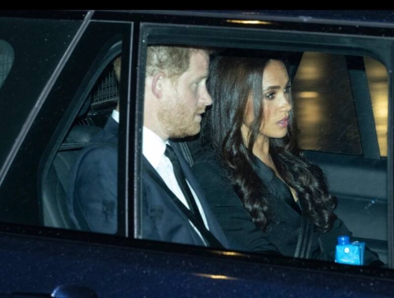 Los Sussex llegaron a Buckingham - Créditos: The Sun