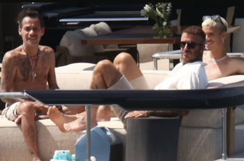 Marc Anthony fue captado de paseo con los Beckham y preocupa por su estado físico