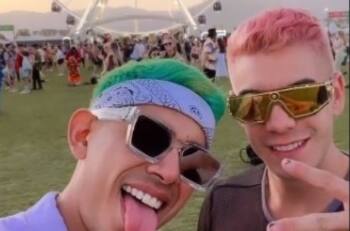 Vocalista de Grupo Firme y su novio se divierten en Coachella