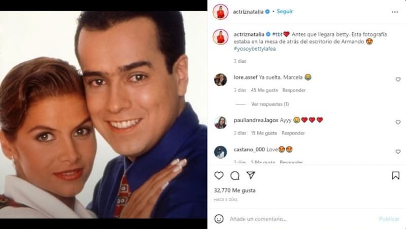 Los fan se sintieron nostálgico con la publicación de Natalia Ramírez.