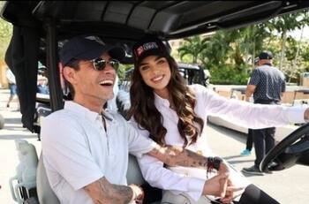 Marc Anthony y Nadia Ferreira asistieron a la boda de Brooklyn y Nicola