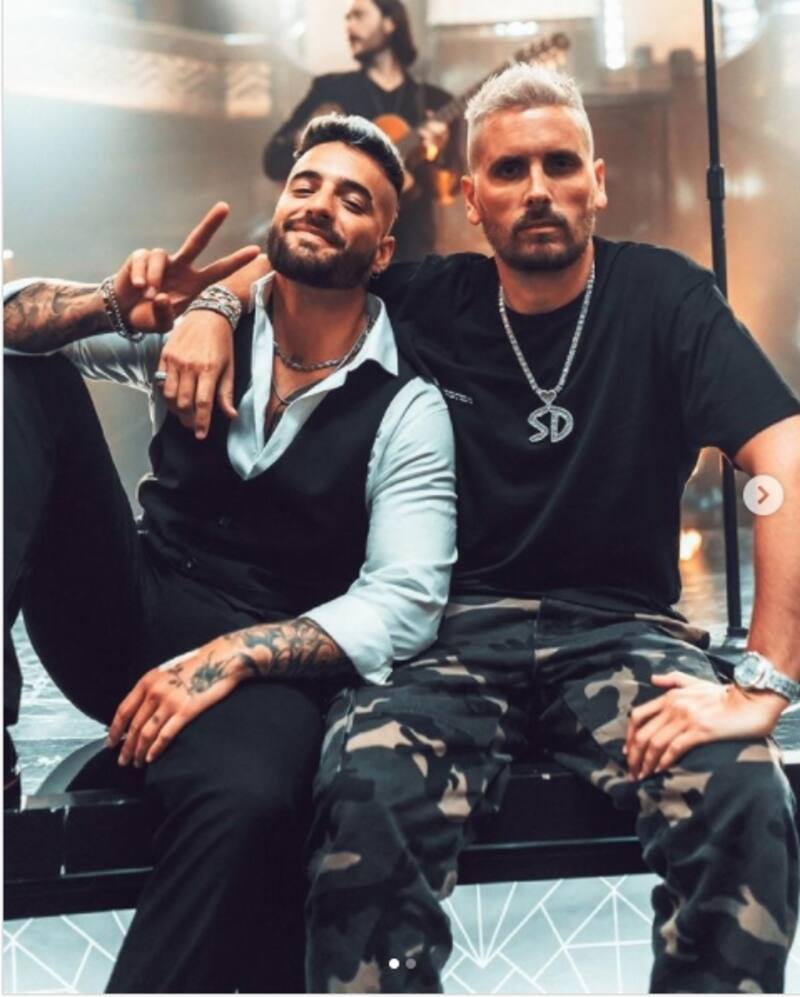 Cameo de famosos Maluma y el actor Scott Disick para el video ´Sobrio´. - Créditos: Instagram de Maluma