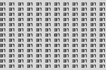 TEST VISUAL: ¿Puedes detectar el número 81 entre los 31? Pon a prueba tus ojos de águila