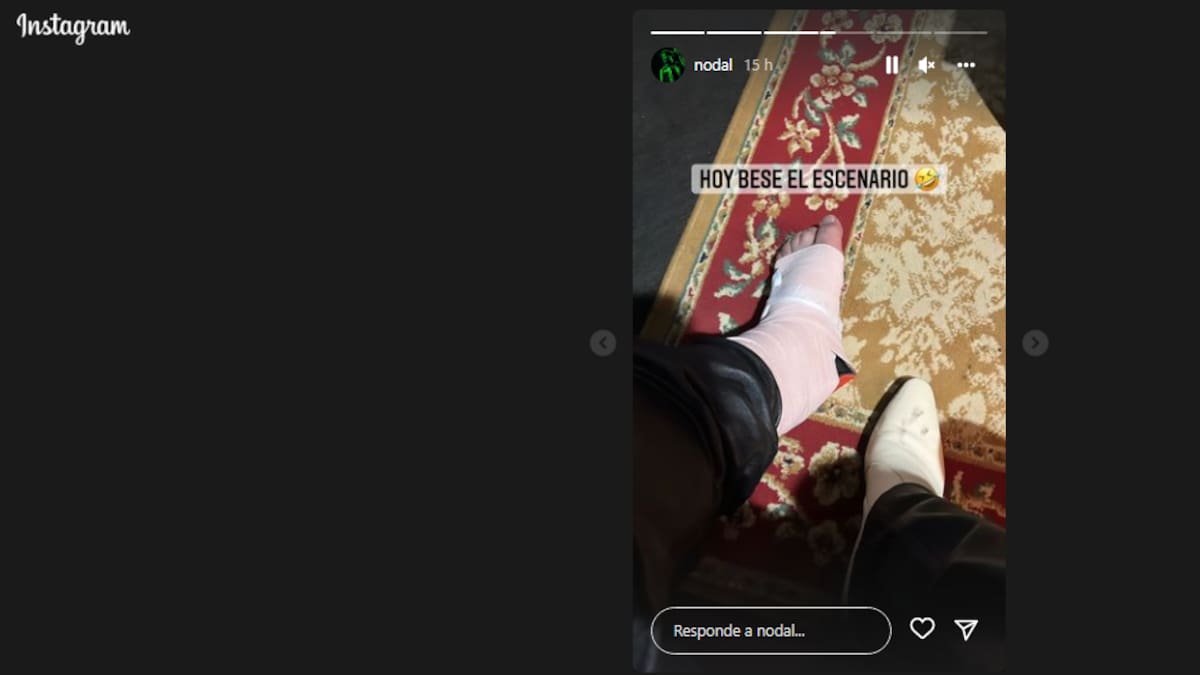 Christian Nodal sufre accidente en pleno concierto en Guatemala