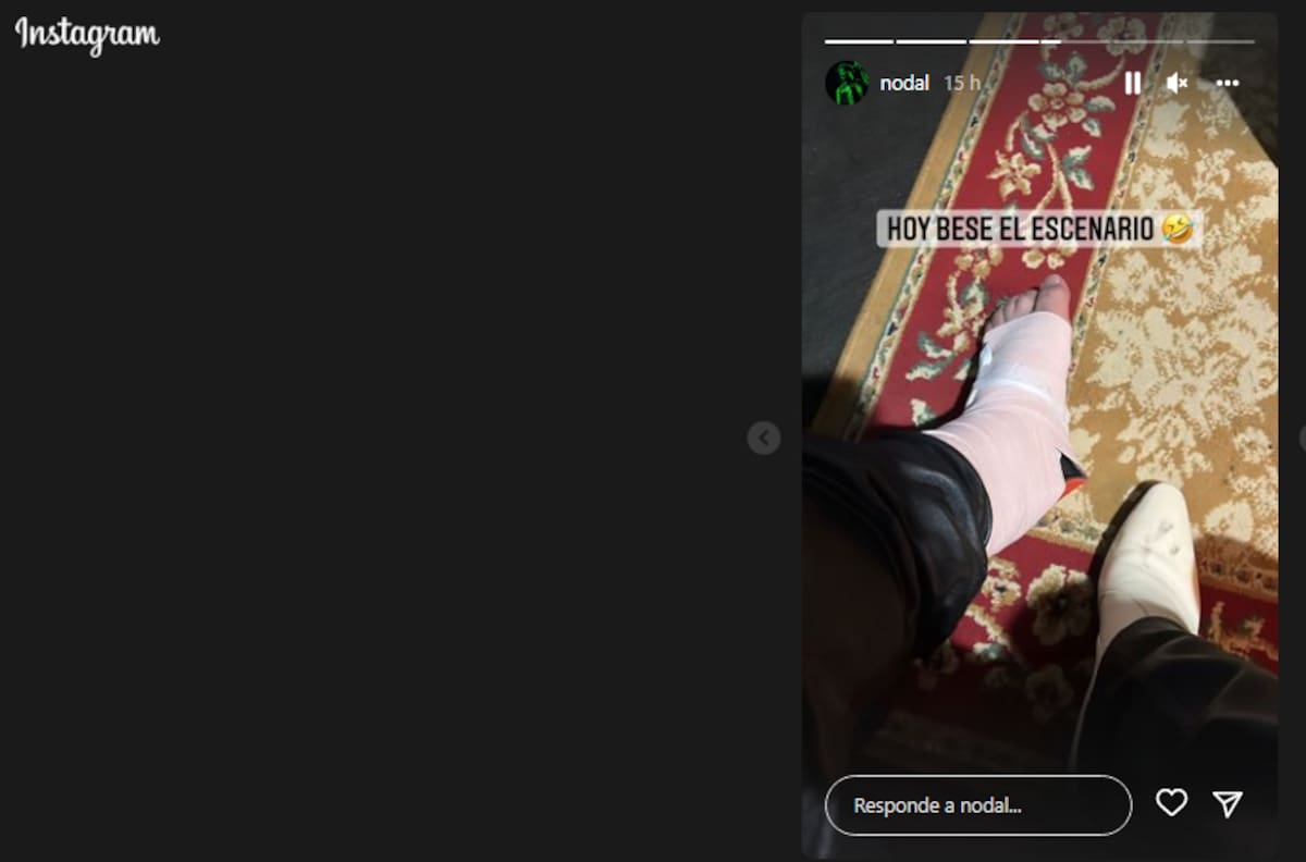 Christian Nodal sufre accidente en pleno concierto en Guatemala