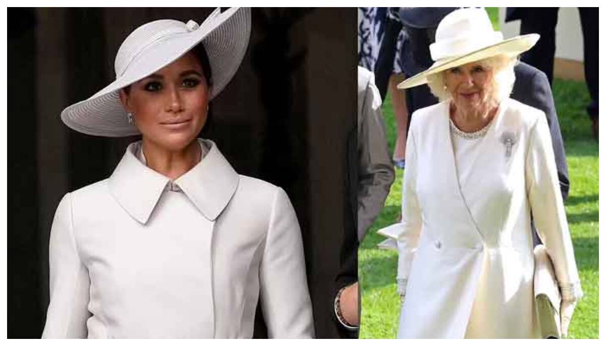 La reina Camila se vistió con Dior y muchos seguidores de redes sociales lo interpretaron como una burla hacia Meghan Markle.