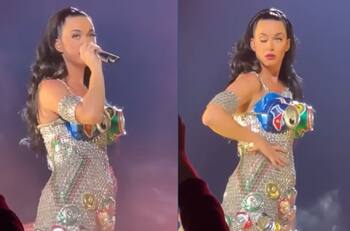 Katy Perry se burla de su párpado cerrado para anunciar sus conciertos en Las Vegas