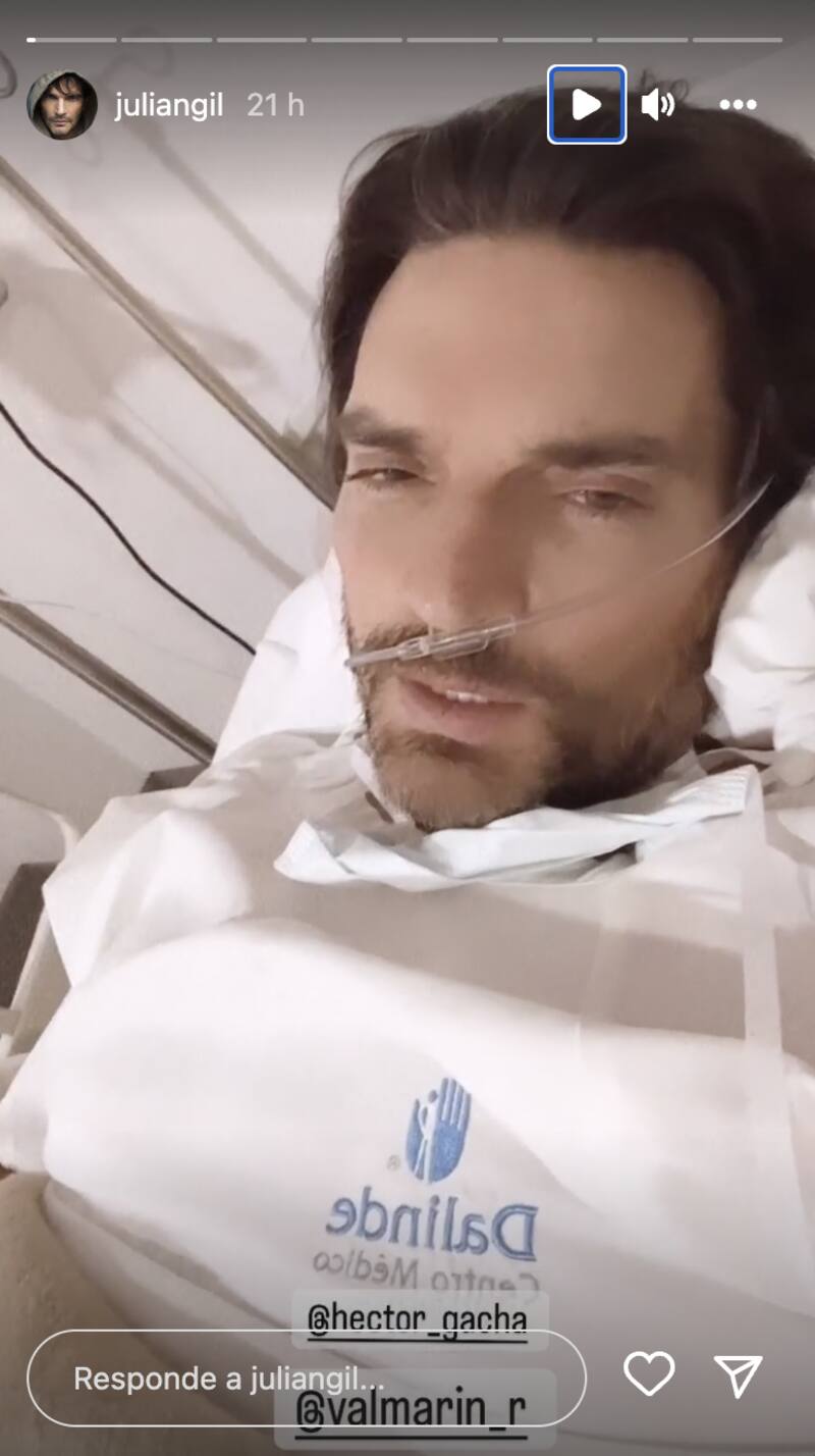 Julián Gil asusta a sus fans con foto desde el hospital - Créditos: Instagram