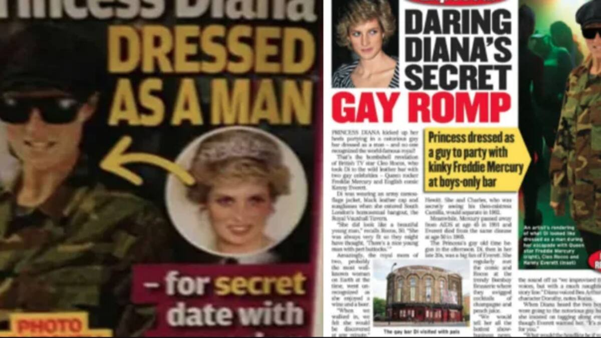 La épica noche en que Freddie Mercury vistió a Lady Di de hombre para llevarla a un bar gay