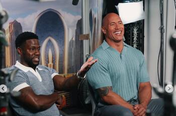 Dwayne Johnson y Kevin Hart se suman a divertido challenge en las redes sociales