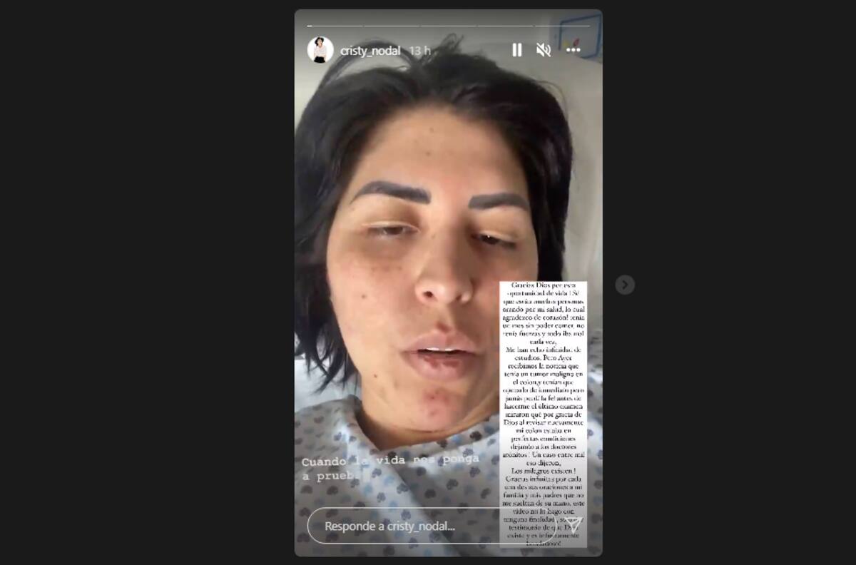 Madre de Christian Nodal fue operada de emergencia por un tumor maligno