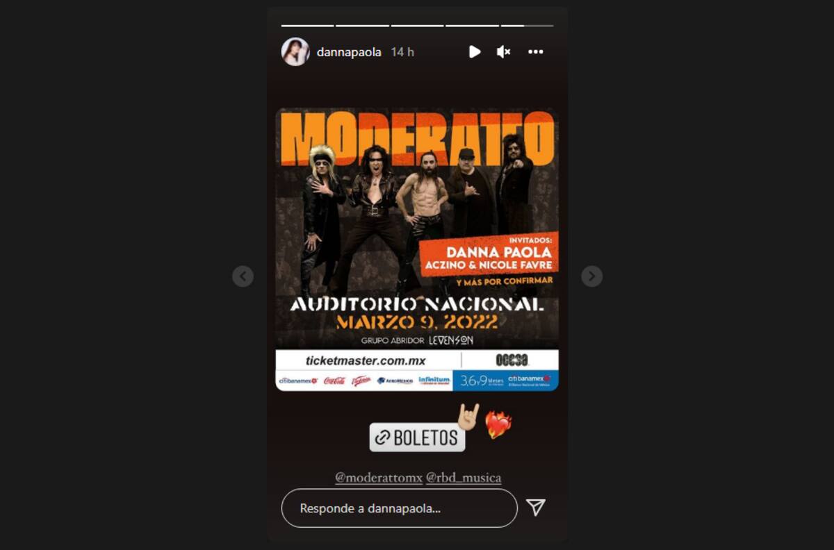 Danna Paola cumple un sueño y cantará éxito de RBD junto a este grupo mexicano