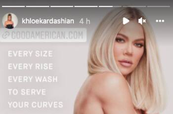 Khloé Kardashian sube foto con poca ropa y preocupa a sus fans por su extrema delgadez