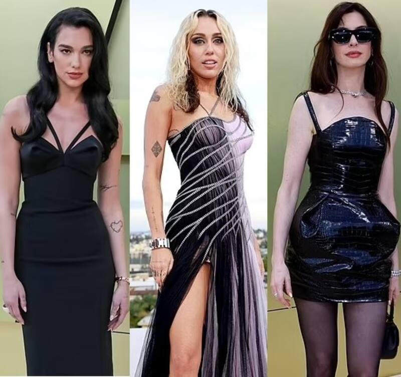 Anne Hathaway estremece con su mini y Dua Lipa y Miley Cirus relucen elegantes en desfile de Versace Las tres celebridades que se lucieron en Los Ángeles - Créditos: Instagram