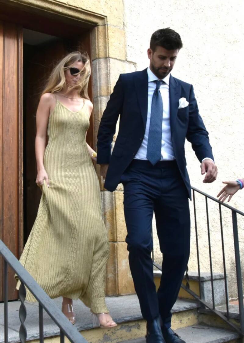 La pareja así lució en la boda de Marc Piqué