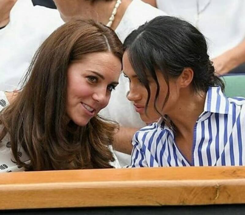 Kate Middleton y Meghan Markle en los viejos tiempos, cuando iban juntas a Wimbledon. - Créditos: Instagram
