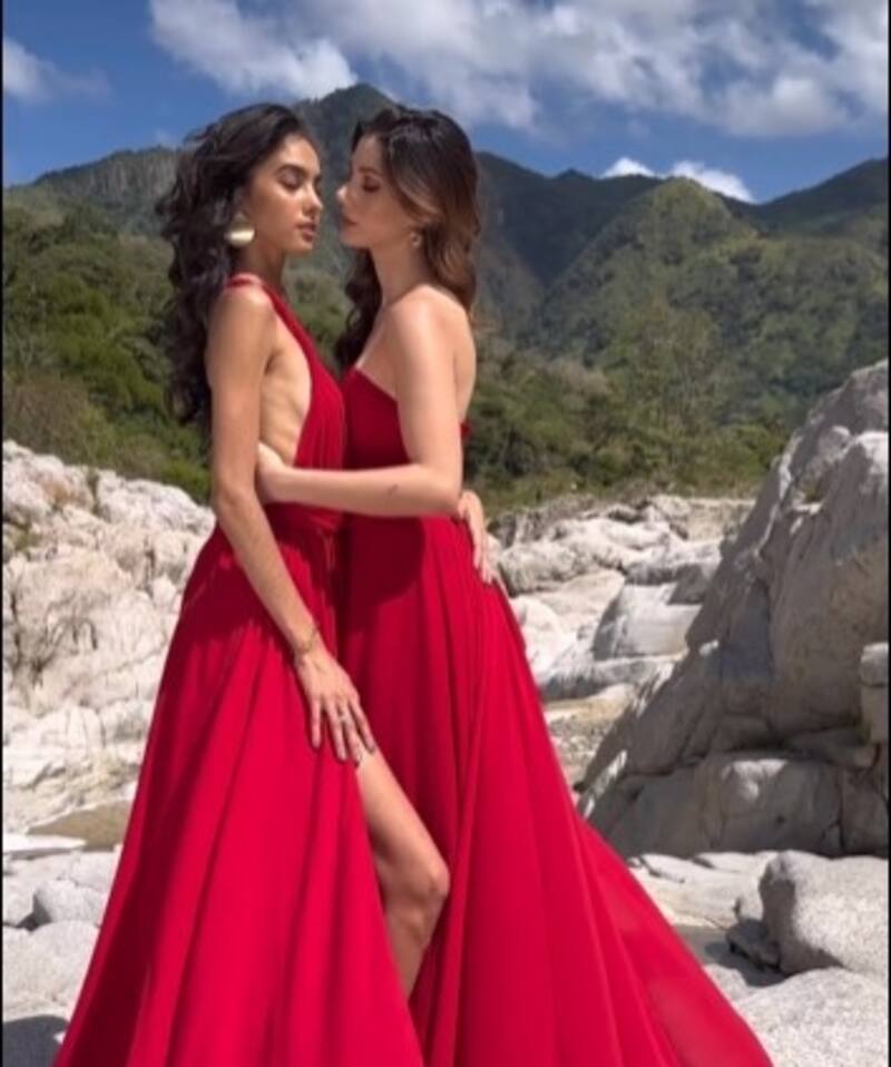 La pareja de reinas de Puerto Rico y Argentina celebran San Valentín con sensual puesta en escena La pareja de modelos aprovechó el día y el paisaje para la sesión - Créditos: Instagram