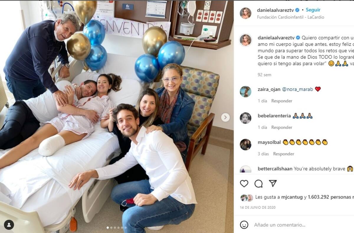 La reacción de Daniella Álvarez a la foto de Juan Pablo Medina con su prótesis