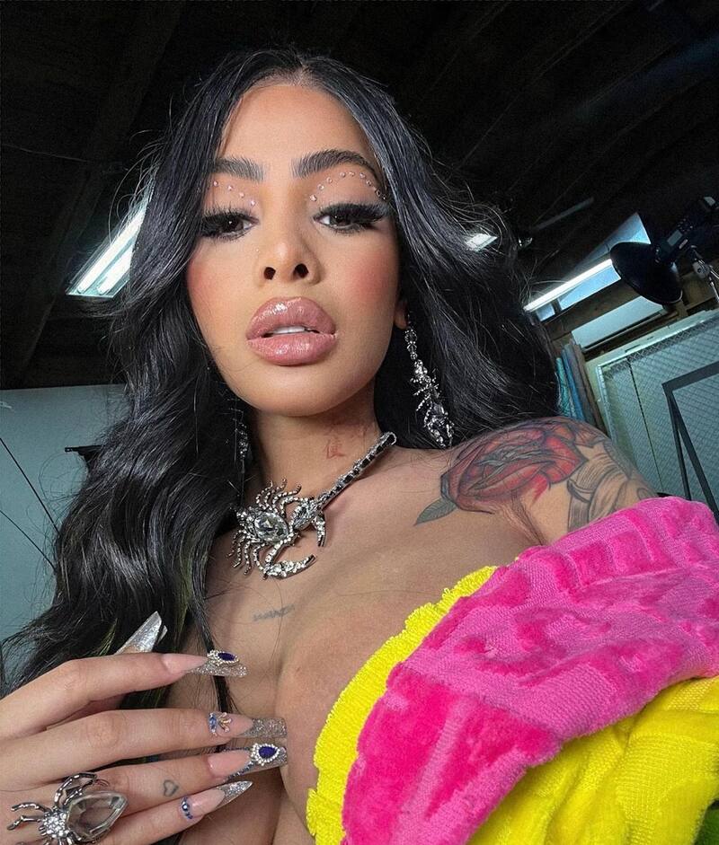 "La Más Viral" fue acusada de golpear con su teléfono la cabeza de la comentarista de espectáculos Mey Feliz. - Créditos: Instagram