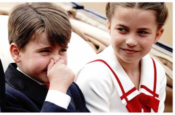 El príncipe Louis vuelve a ser el centro de atención en el Trooping the Colour