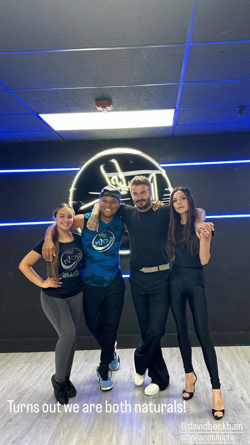 David y VIctoria Beckham tomaron clases de salsa muy animadamente - Créditos: Instagram