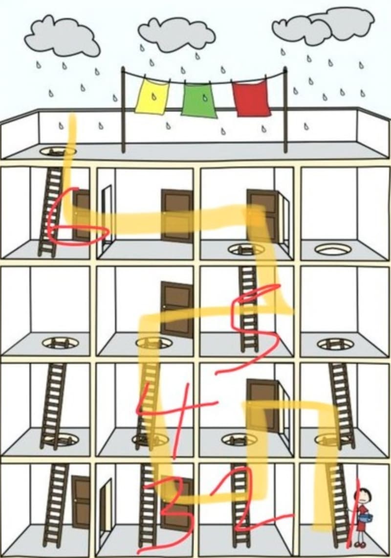 Reto visual: ¿Cuántas escaleras necesita subir para llegar a la azotea? - Créditos: Otium