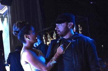 El accidentado primer encuentro entre Salma Hayek y Eminem