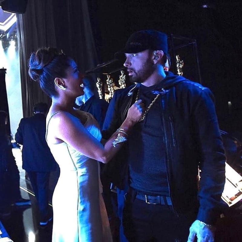 Salma el dí que conoció a su ídolo musical - Créditos: Facebook