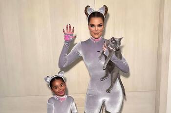 Khloé Kardashian y su hija True se disfrazan de su mascota para despedir Halloween