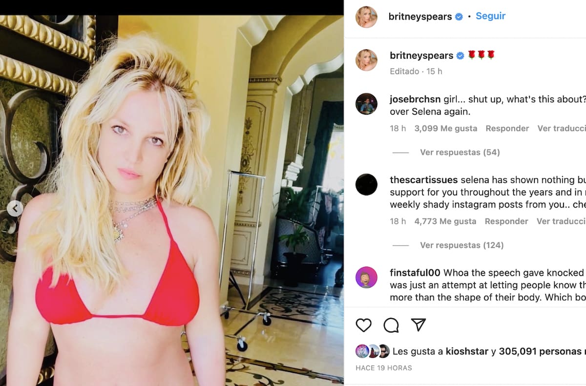Britney Spears se olvida de su amistad con Selena Gómez y arremete contra ella