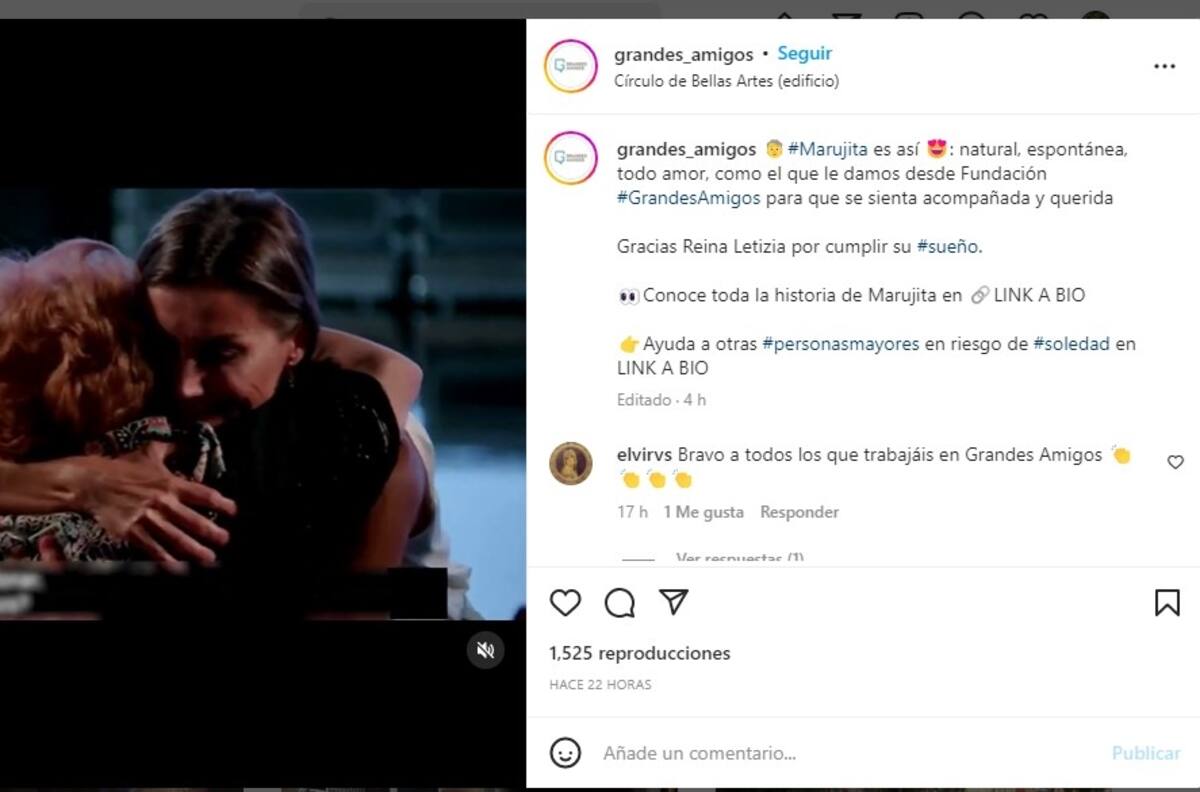 Reina Letizia abandona imagen de ser “fría” al fundirse en un largo abrazo con una adulta mayor